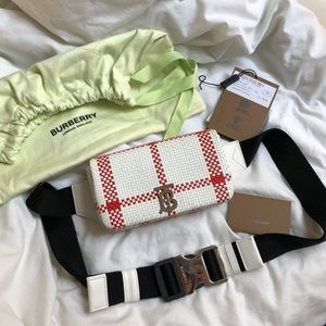 Burberry Lola Belt Bag, Red Checked